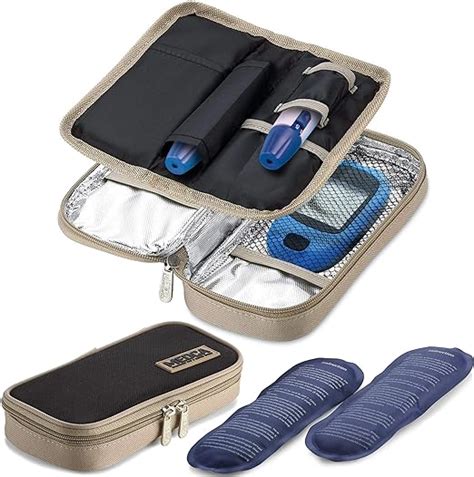 diabetic travel bag with cooler.